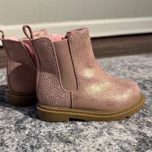 Pink Glitter Kids Boots